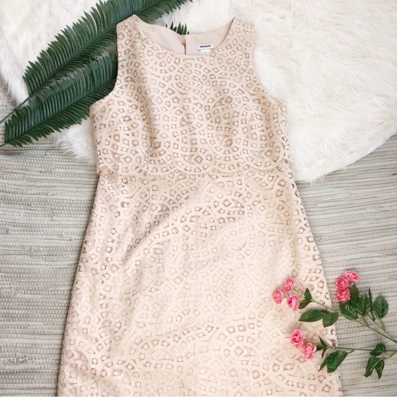 J. crew cream Tiered shift dress in raindrop lace size 12 - Picture 5 of 10